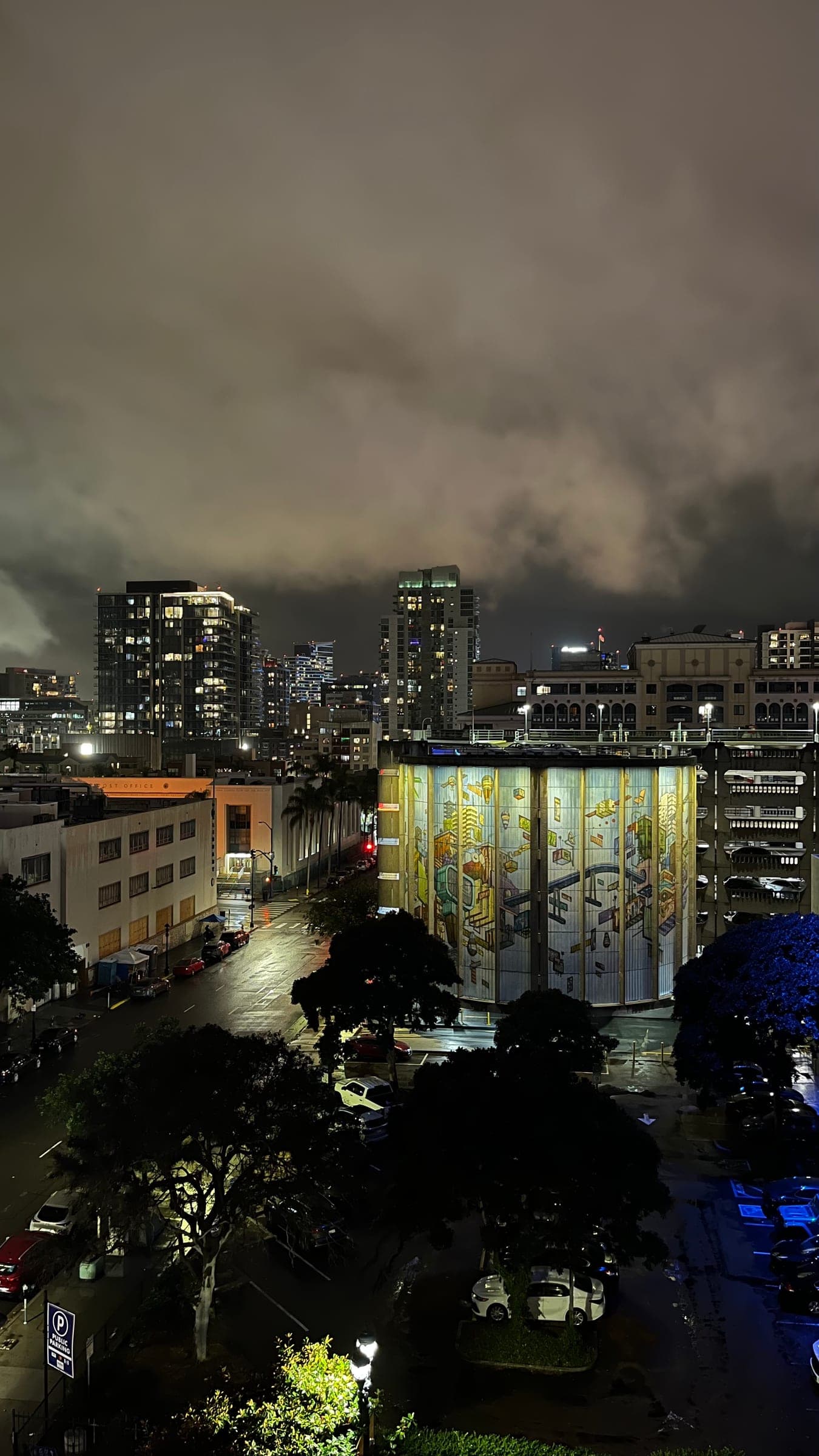 Downtown San Diego Night Storm