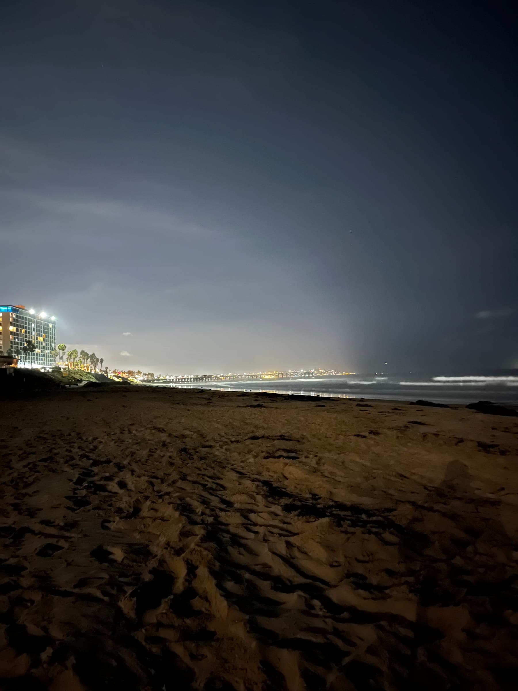Pacific Beach At Night