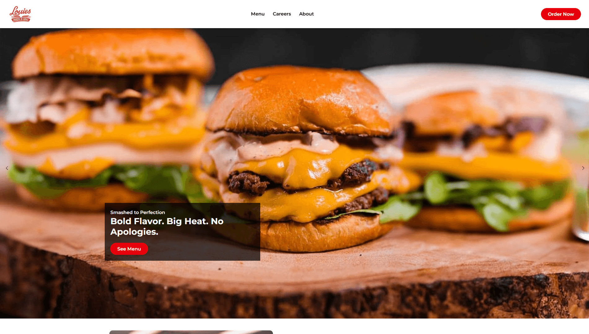 Restaurant site screenshot