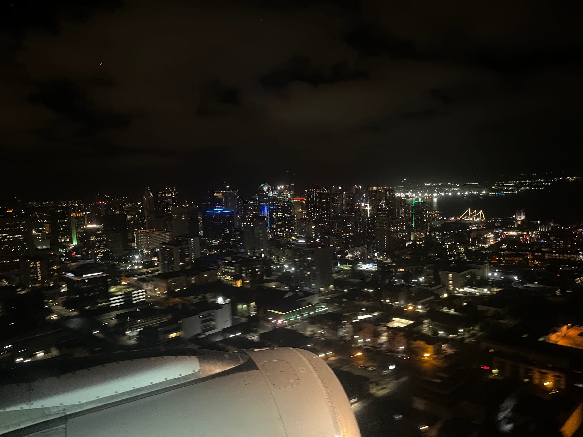 Downtown San Diego Airplane View