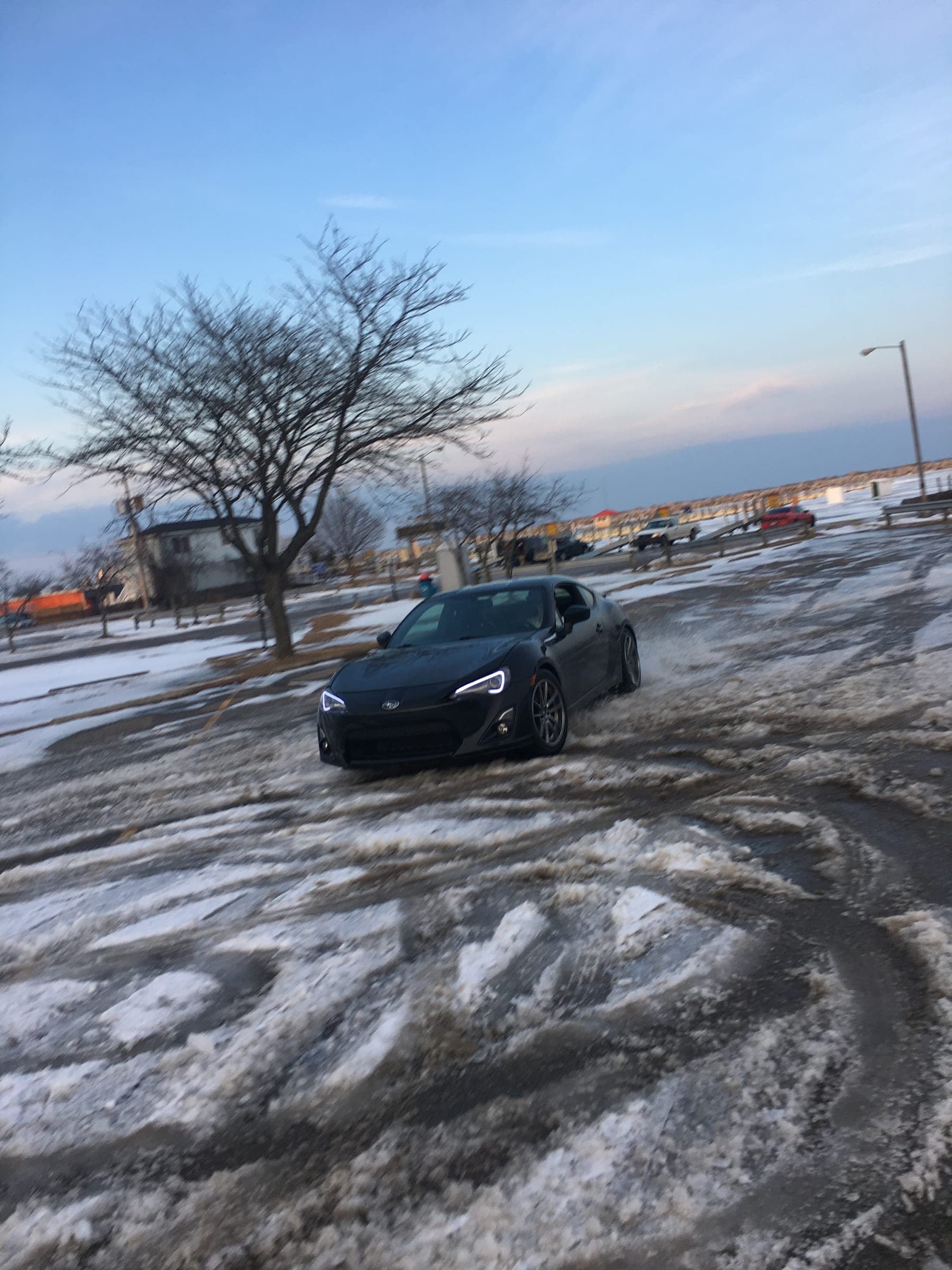 BRZ drifting in snow