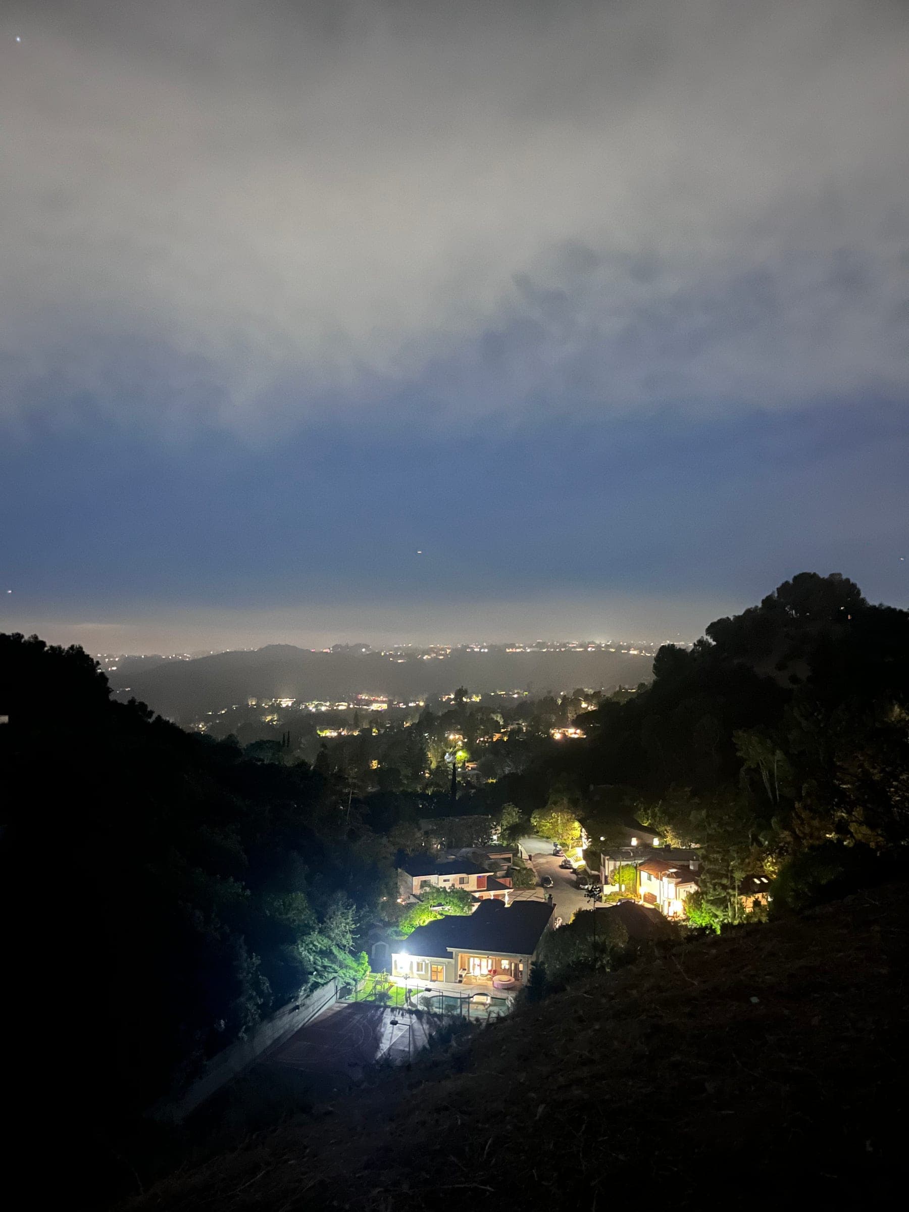 Hollywood Hills at Night